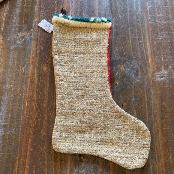 Christmas Stocking Quilted Patchwork Fabric Dog Puppies NEW 18” Handmade - Picture 4 of 5